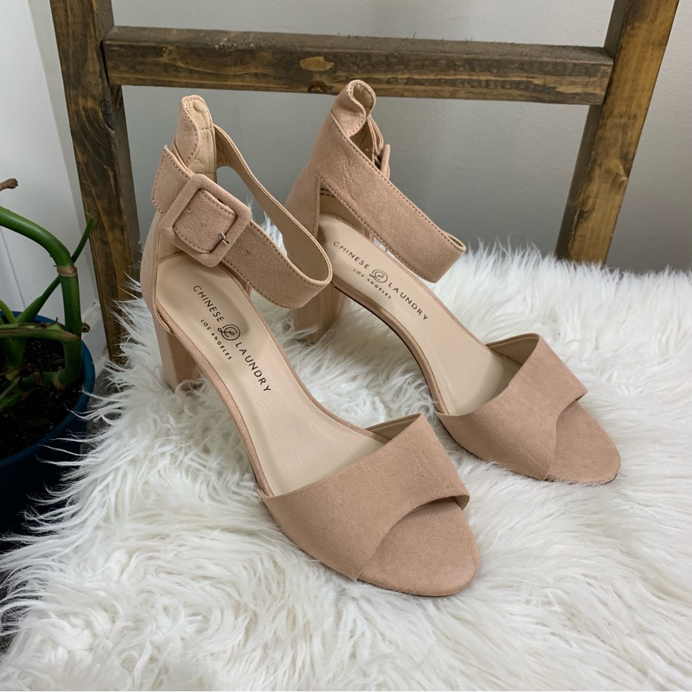 Chinese Laundry Blush Pink Ankle Strap Heels